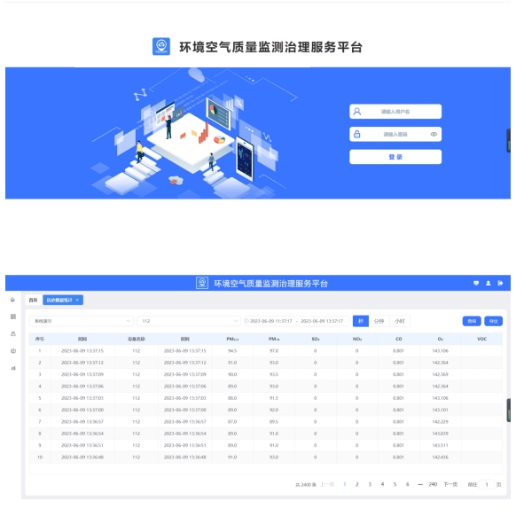 环境空气质量监测治理服务平台